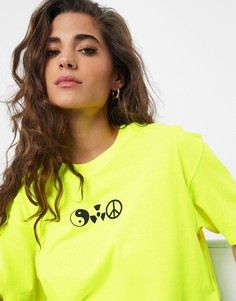 Желтая oversize-футболка Weekday-Желтый