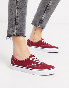 Красные/белые кроссовки Vans Authentic Rumba-Красный