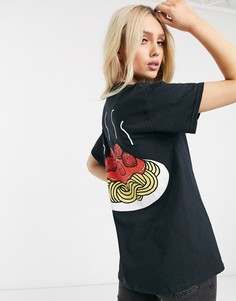 Футболка с принтом фрикаделек New Love Club-Черный