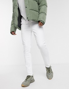 Белые зауженные джинсы River Island-Белый