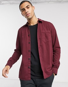 Бордовая рубашка на пуговицах Nudie Jeans-Красный