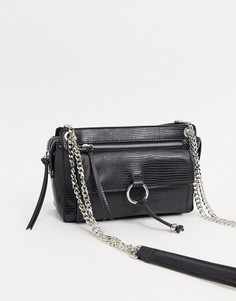 Черная сумка через плечо Topshop-Черный