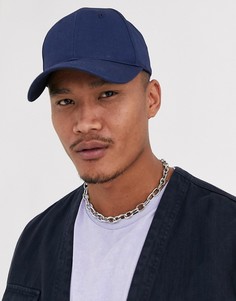 Темно-синяя бейсболка ASOS DESIGN-Темно-синий