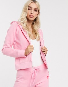 Розовая махровая куртка Juicy couture-Розовый