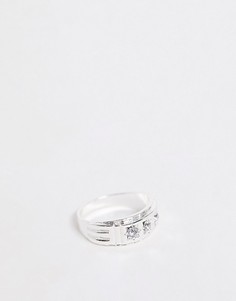 Серебристое кольцо с камнем Chained & Able-Серебряный