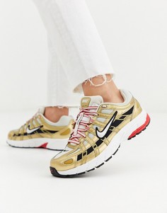 Золотистые кроссовки Nike P-6000-Золотой