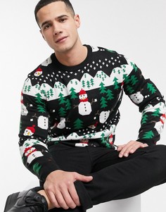 Новогодний джемпер Burton Menswear-Черный
