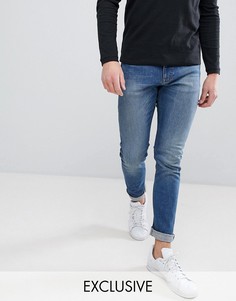 Зауженные темно-синие джинсы Noak-Синий