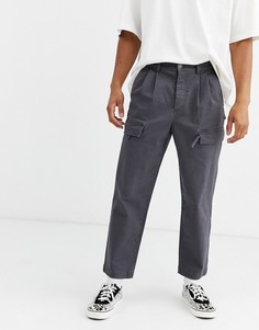 Темно-серые брюки-карго ASOS WHITE-Серый
