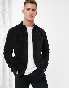 Темно-синяя вельветовая рубашка River Island-Темно-синий