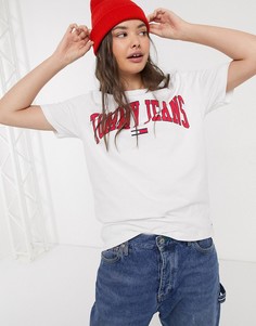 Футболка с логотипом Tommy Jeans-Белый