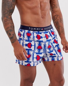 Тканые боксеры с принтом Tommy Hilfiger-Синий
