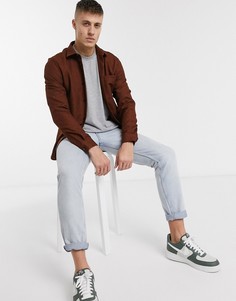 Светло-коричневая фактурная рубашка с длинными рукавами River Island-Светло-коричневый
