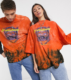 Oversize-футболка с принтом тай-дай COLLUSION Unisex-Мульти