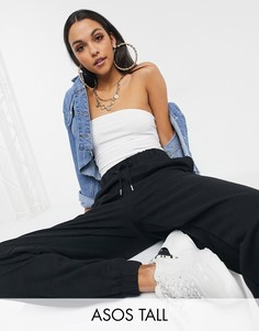 Черные мягкие джоггеры ASOS DESIGN Tall-Черный