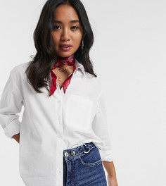 Белая рубашка на пуговицах New Look Petite-Белый