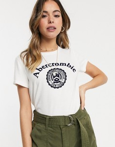 Футболка с логотипом Abercrombie & Fitch-Белый