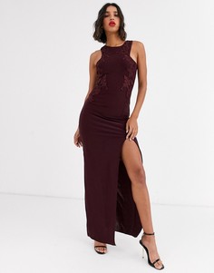 Платье макси с завязкой на шее AX Paris-Фиолетовый