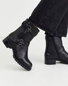 Черные кожаные байкерские ботинки ALDO-Черный