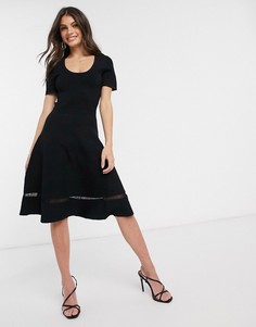 Черное платье из трикотажного крепа French Connection-Черный