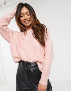 Розовый джемпер с открытой спиной Miss Selfridge