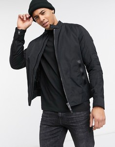 Черная байкерская куртка BOSS-Черный