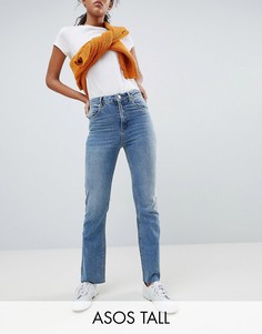 Укороченные расклешенные джинсы ASOS DESIGN Tall Egerton-Синий
