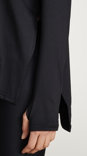 PRISMSPORT Long Sleeve Double Cowl Neck Top