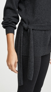 Club Monaco Tie Waist Mock Neck Cashmere Sweater
