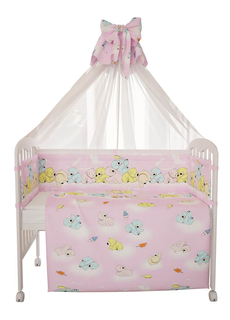 Комплект детского постельного белья Фея Мишки 7 предметов розовый Тополь