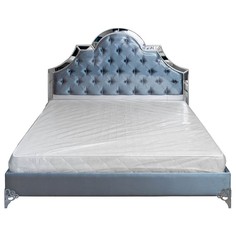 Кровать двуспальная Garda Decor KFC1096 180х200 см, голубой