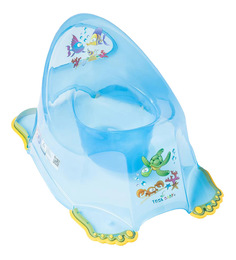 Горшок детский TEGA Aqua антискользящий прозрачно-синий