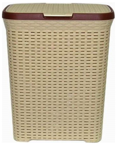 Корзина для белья с крышкой Виолет Ротанг 60л бежевый (1860/2) Violeta