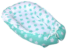 Бортик-кокон Гнездышко, 75*45, бязь премиум (Бирюзовый) Alis