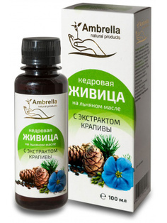 Живица кедровая Ambrella на льняном масле с экстрактом крапивы 100 мл