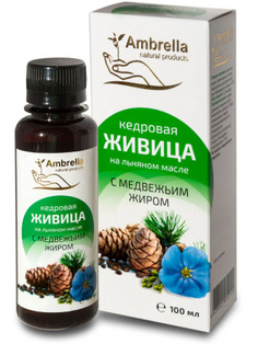 Живица кедровая Ambrella на льняном масле с медвежьим жиром 100 мл