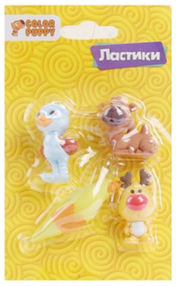 Ластики Color Puppy Мир животных 4шт 95325