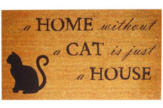 Коврик придверный 60х90 см Hoff Кошка