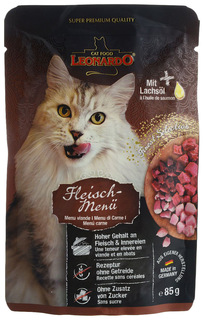 Влажный корм для кошек Leonardo Finest Selection, мясо, 85г