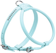 Шлейка для собак HUNTER Smart Modern Art R&S Luxus 45/11, кожзам, голубой, 30/37-43см