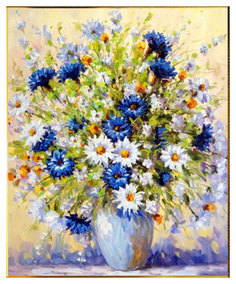 Алмазная мозаика "Летний букет", 40*50 см, 39 цветов MILATO