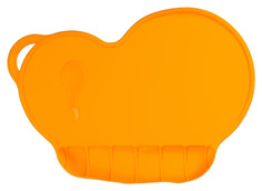 Коврик силиконовый для кормления, антискользящий, цвет оранжевый Mum&Baby