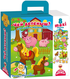 Пазл с липучками "Чей малыш?" Vladi Toys