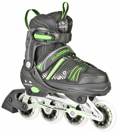 Роликовые коньки раздвижные детские Hudora Inlineskate RX-21 р. 23-36 Зеленые
