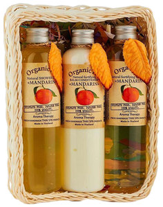 Подарочный набор OrganicTai По уходу за волосами и телом Мандарин