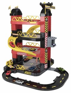 Игровой набор Teamsterz "4-х уровневый гараж-башня" с 10 машинками HTI