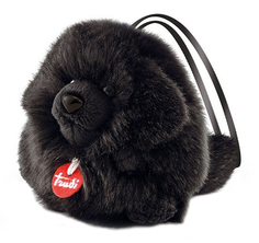 Мягкая игрушка "Ньюфаундленд-пушистик" на веревочке, 11 см Trudi