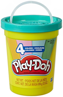 Набор пластилина Play-Doh в большой банке, голубой, 4 цвета Hasbro