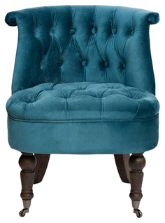 Кресло для гостиной Garda Decor 72х59х61 см, черный/синий