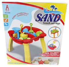 Игровой набор Sand - Стол-песочница с аксессуарами, 14 предметов Shantou